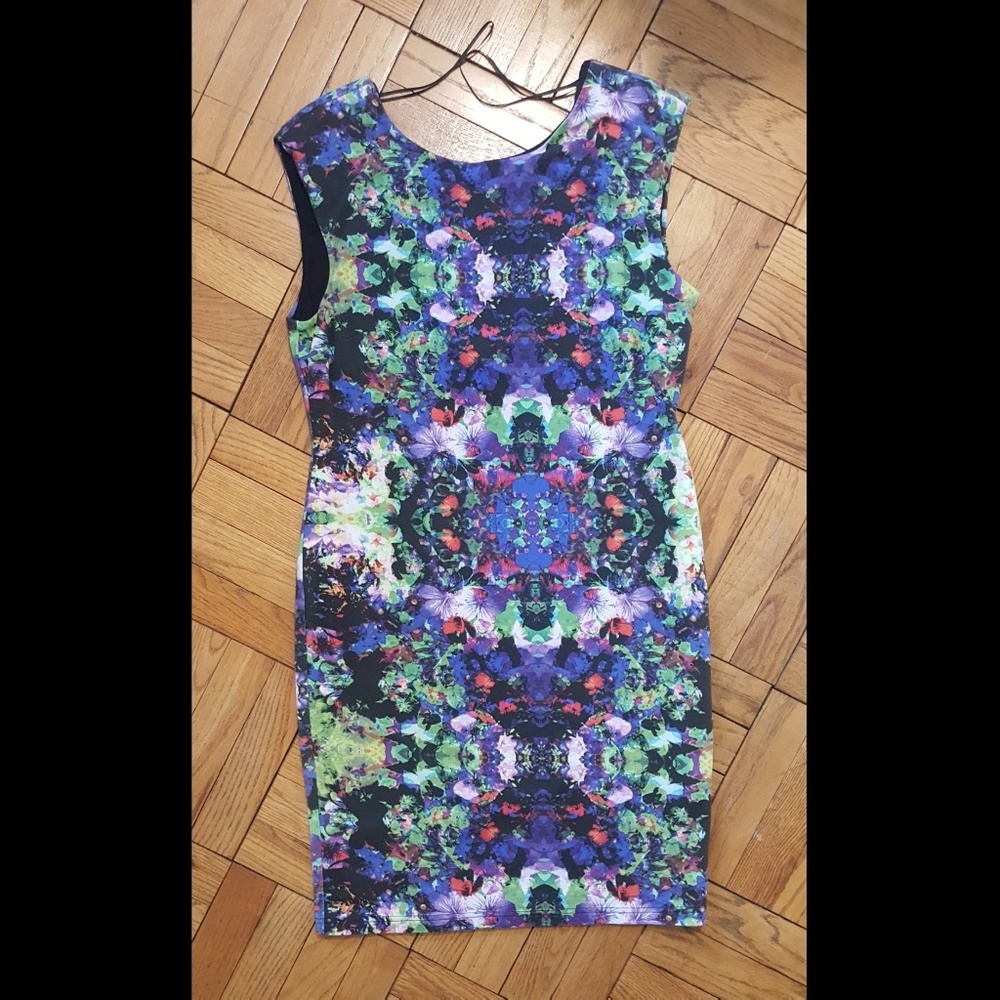 H&M sleeveless mirror print dress